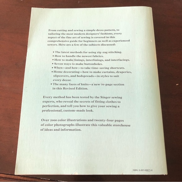 SINGER SEWING BOOK Revised Edition: The Complete guide to seeing (1972) - Picture 8 of 11